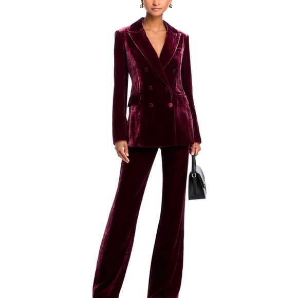 Veronica Beard Ellette Dickey Velvet Double Breasted Jacket